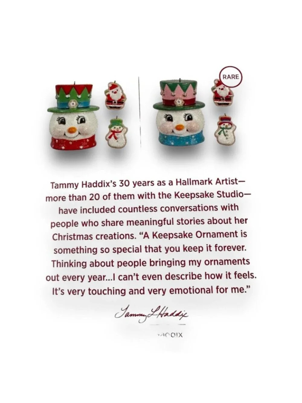 Hallmark Keepsake Cookie Jar Surprise Snowman Ornament With Santa & Snowman Figu